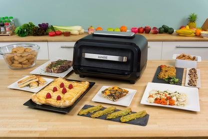 Promocion Solo Hoy Grill, horno y Air Fryer 8 funciones en 1
